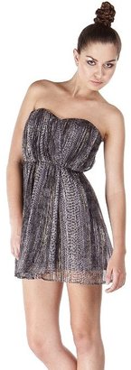 Twelfth St. By Cynthia Vincent Strapless Dress in Lurex Snake