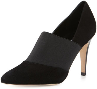 Manolo Blahnik Zarle Stretch Suede Ankle Boot