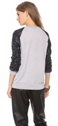 T-Bags 2073 Tbags Los Angeles Sequin Sleeve Sweater