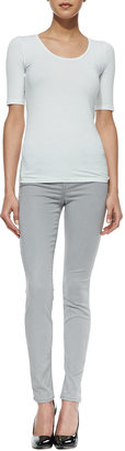 J Brand Jeans Luxe Sateen Skinny Pants, Limestone