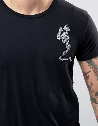 Religion T-Shirt with Large Skeleton