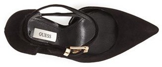 GUESS 'Ambelu' Ankle Strap Pointy Toe Pump (Women)
