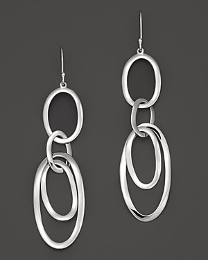 Ippolita Sterling Silver Scultura Multi Oval Link Earrings