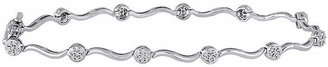 JCPenney FINE JEWELRY diamond blossom 1/2 CT. T.W. Diamond Cluster Sterling Silver Bracelet