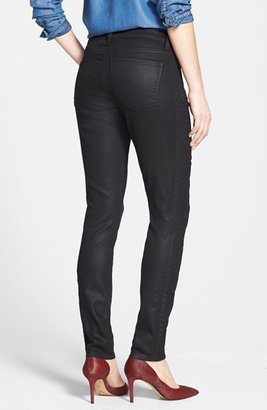 NYDJ 'Linda' Coated Stretch Skinny Jeans (Black) (Online Only)