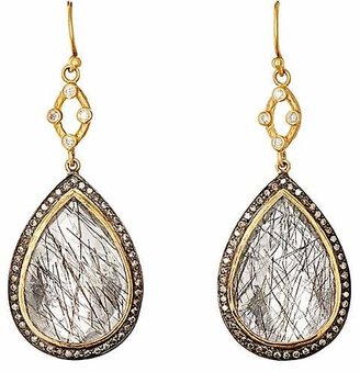 Sara Weinstock Women's Quartz & Grey Diamond Double-Drop Earrings