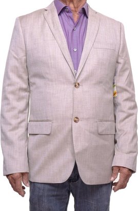 Perry Ellis Men's Linen Two Button Notch Lapel Texture Jacket