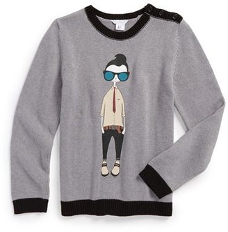 Little Marc Jacobs Graphic Knit Sweater (Toddler Boys, Little Boys & Big Boys)