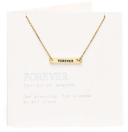 Topshop Womens **Forever Bar Necklace Gift Card by Orelia - Gold