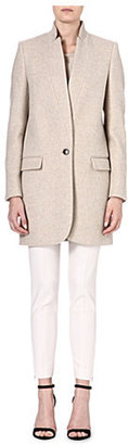 Stella McCartney Inverted-lapel cotton-blend coat