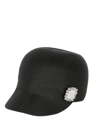 Annie P - Raffia Hat With Visor