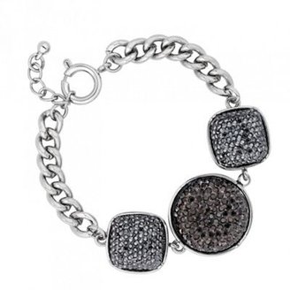 Ben de Lisi Principles by Designer grey crystal embellished panel bracelet