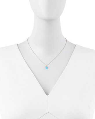 Sydney Evan Small Diamond & Turquoise Horn Necklace