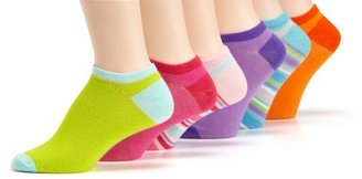 K. Bell Socks Women's 6-Pack Multi Variegated Stripes Socks