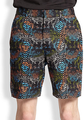 Marc by Marc Jacobs Rex Snake-Print Trouser Shorts