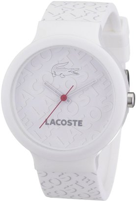 Lacoste Men's Goa 2010547 White Silicone Analog Quartz Watch with White Dial
