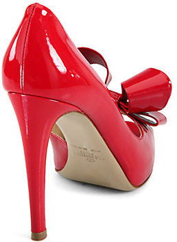 Valentino Patent Leather Couture Bow D'Orsay Pumps