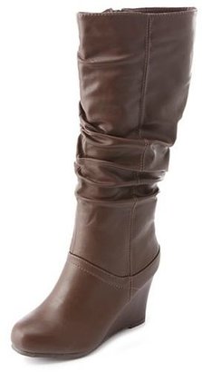Bamboo Slouchy Wedge Boots