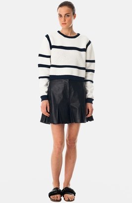 Tibi Sailor Stripe Crop Sweater
