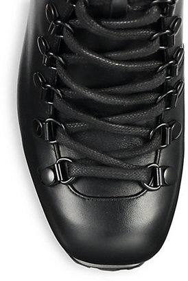Gucci Kayla Lace-Up Leather Platform Ankle Boots