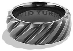 David Yurman Modern Cable Wide Band Ring with Black Titanium