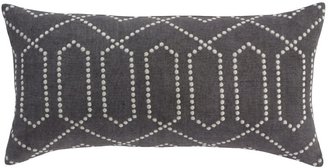 DwellStudio Dotted Trellis Charcoal Pillow 12" x 24