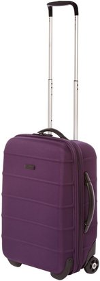 Linea Frameless pod purple 2 wheel soft cabin suitcase
