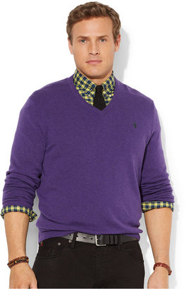 Polo Ralph Lauren Big and Tall Merino Wool V-Neck Sweater