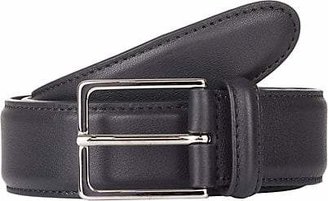 Barneys New York Men's Leather Belt - Black