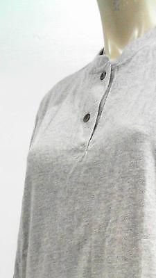 Lands' End Lands End NEW Womens M Shirt Top Pull Over Henley Solid Gray Casual CHOP 3PHNz1