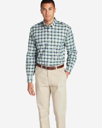 Eddie Bauer Men's Wrinkle-Free Relaxed Fit Oxford Cloth Shirt - Pattern