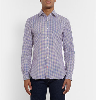 Isaia Slim-Fit Checked Cotton Shirt