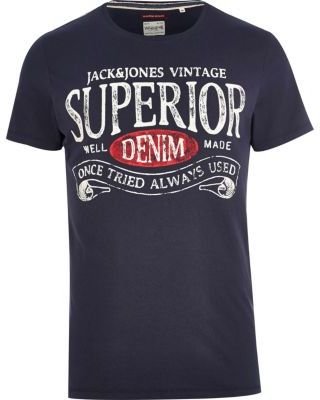 Jack and Jones Navy Vintage superior t-shirt