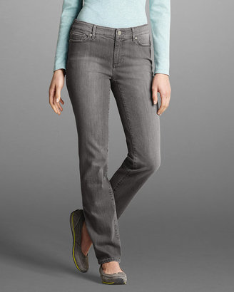 Eddie Bauer Women's Slightly Curvy StayShape® Jeans - Straight Leg (River Rock Wash)