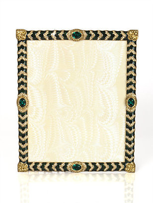 Jay Strongwater Alden Crystal Chevron Picture Frame