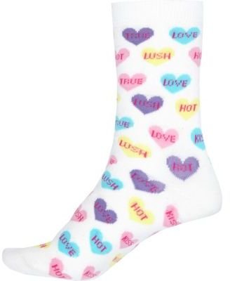 River Island White love hearts print socks