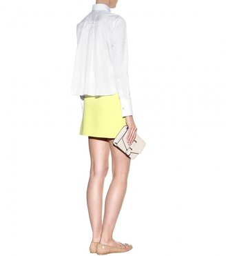 Valentino Wool and silk-blend mini skirt