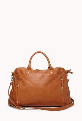Forever 21 Faux Leather Duffle Bag