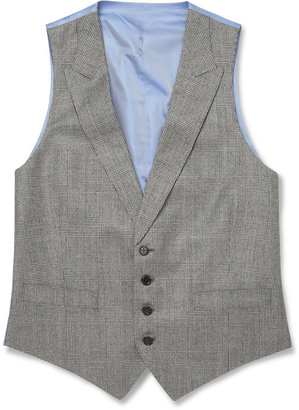 Lutwyche Grey Slim-Fit Checked Wool, Mohair and Cashmere-Blend Three-Piece Suit