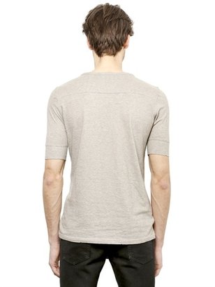 Balmain Cotton Henley T-Shirt