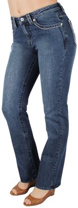 Ethyl Embellished Lace Design Back Pocket Jeans - Bootcut (For Women)