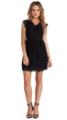 MM Couture by Miss Me Cap Sleeve Allover Lace Dress