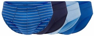The Collection - Big And Tall 4 Pack Blue Plain And Patterned Slips