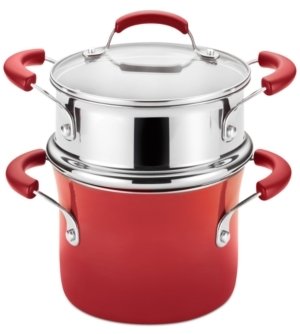 Rachael Ray Hard Enamel 3 Qt. Covered Saucepot with Steamer Insert