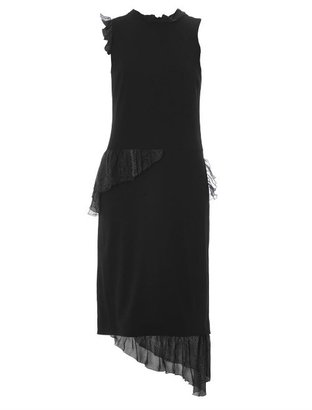 Christopher Kane Abstract chiffon-ruffle cady dress