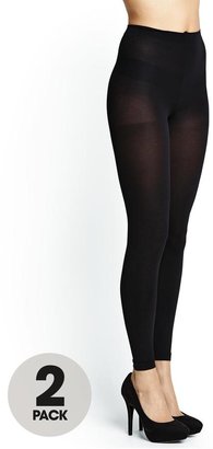 Love Label 80 Denier Footless Tights (2 Pack)