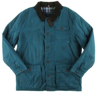 Tommy Hilfiger NEW Blue Corduroy Trim Wax Coating Outerwear Coat Jacket XXL BHFO
