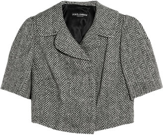 Dolce & Gabbana Cropped herringbone wool jacket