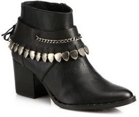 Freda SALVADOR Comet Chained Leather Ankle Boots