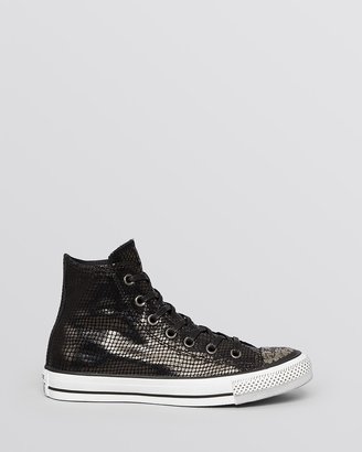 Converse Lace Up High Top Sneakers - Metallic
